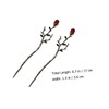 Beavorty Retro Style 2 Pack Rose Flower Hair Sticks Hair
