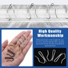 Glarks 58Pcs 1 Inch Sliver Metal Curtain Hooks, Rustproof Heavy
