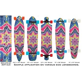 Tie Dye Star 101 - Decal Style Vinyl Wrap Skin fits Longboard Skateboards up to 10"x42" (LONGBOARD NOT INCLUDED)