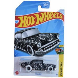 Matchbox Hot Wheels '57 Chevy, HW Art Cars 6/10 [Black] 121/250, L2593