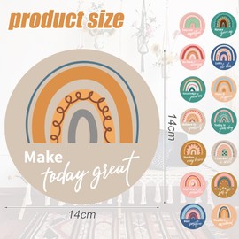 45pcs Positive Sayings Accents Cards, Boho Classroom Rainbow Decor Positive Quotes Cards Cutouts Motivational Inspirational Classroom Decorations for Blackboard Doors Bulletin Boards (15 Styles)