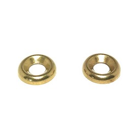 #14 (1/4) Solid Brass Finishing Washers Cup Washers Countersunk (50 Pieces)