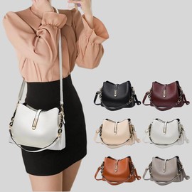 Welltude Women's Shoulder Bag, Handbag, Crossbody Hanging, 2-Way Freestanding, Zipper Included, beige