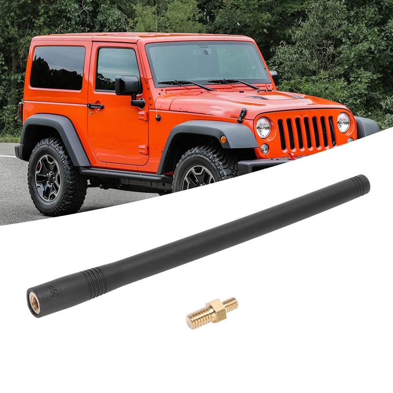 7.5in Black Radio Antenna Modified Fits for Jeep Wrangler 2007-2017