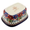Polish Pottery Butter Dish / Container with Lid, 5.75" L