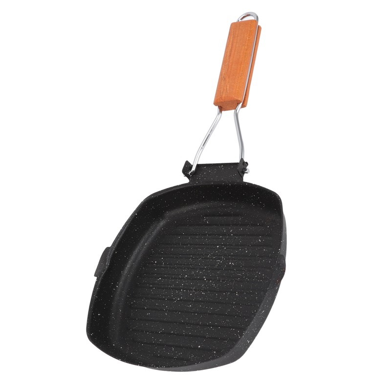 Frying Pan Outdoor Household Folding Beech Handle Energy Saving Non