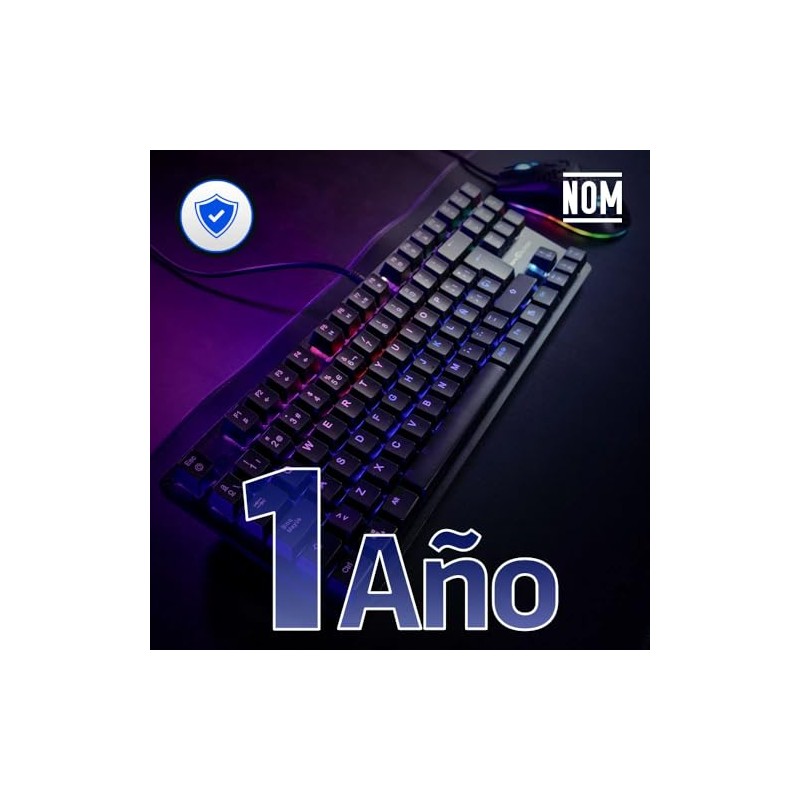 GAME FACTOR KBG500-RD Teclado Mecánico Gamer, con Ñ Tenkeyless, Retroiluminación