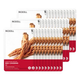 formulaLycocell Ricocell Nature Recovery Mask Pack Red Ginseng 23g 30 sheets / 리코셀 네이처 리커버리 마스크팩 홍삼 23g 30매
