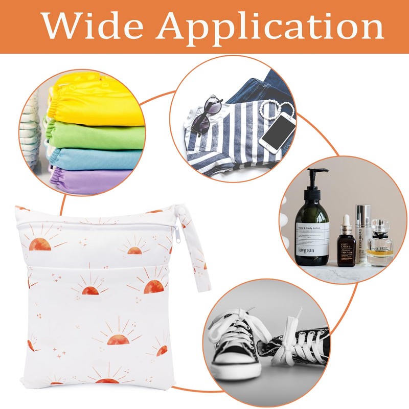 FenFang Wetbag Nursery, Pack of 2 Wet Bags, Nappy Bag,