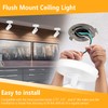 VANoopee 3-Color Zoomable LED Ceiling Spotlight Flush Mount Adjustable Spotlight