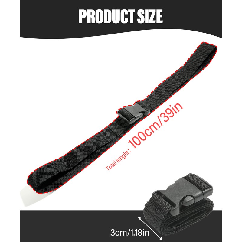AOCISKA 39 Inch Battery Tie Down Strap - Quick-Release Polypropylene