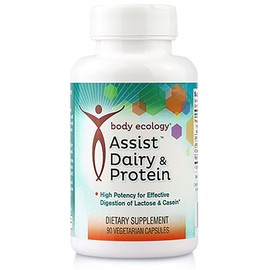 Body Ecology Assist Dairy and Protein | High Potency Supplements for Effective Digestion of Lactose and Casein | Supports Healthy Digestion | 90 Vegetarian Count