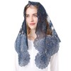 Mantilla tradicional bordado para cubrir la cabeza, triángulo de encaje,