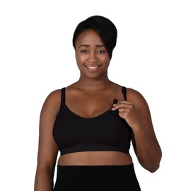 Bravado! Basics Women's Comfort Maternity Bra and Nursing Bra Adjustable, Seamless, Black, XX-Large