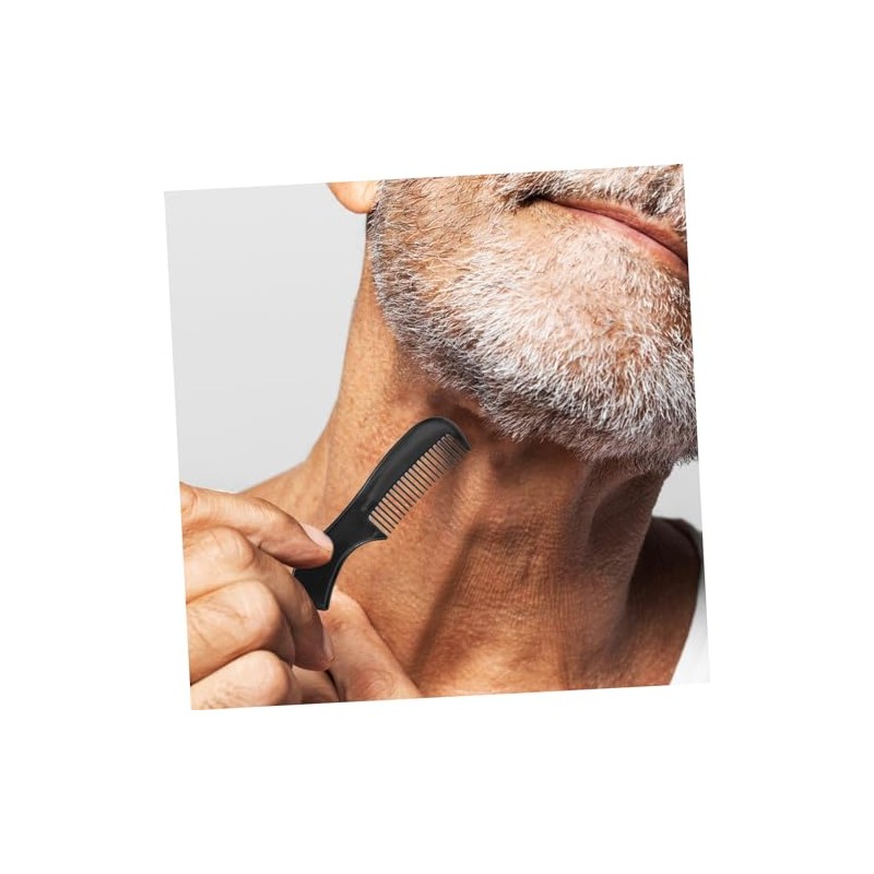 Kit Aseo Hombres Tijeras Barba Acero Inoxidable Peine Peluquería Bolsa