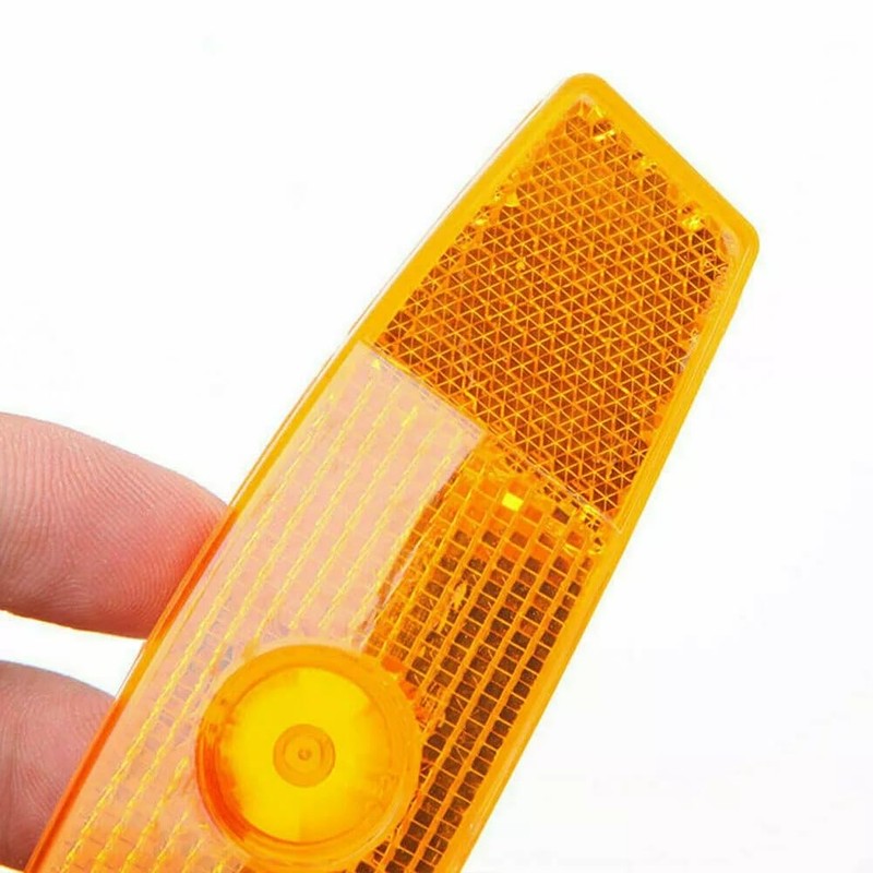TDR 2PCS Bicycle Reflector Wheel Spoke Reflecting Warning Device Yellow