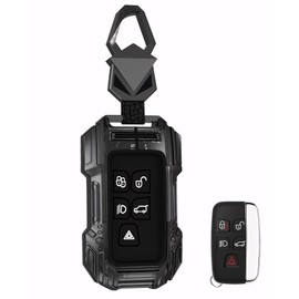 YONUFI Key Fob Cover forRange Rover Evouge Sport Velar Land Rover LR2 LR4 Discovery Jaguar F-Type F-Pace Remote Case Protector Metal Keychain