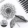 9pcs Calligraphy Pen Set for Beginners Refillable Black Brush Marker