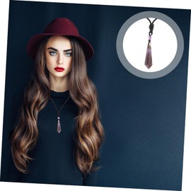 Baluue Natural Crystal Energy Column Necklace Elegant Amethyst Pendant Rope Design Unique Jewelry for Women Neck Decoration for Any Outfit