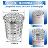 Boltigen PVC Termination Mesh Screen Vent Covers, Stainless Steel Gutter