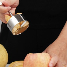 Gatuida 2pcs Apple Corer Pepper Remover Corer Remover Apples Peeler Corer Multipurpose Tool Fruit Core Remover Cupcake Corer Pitted Olives Core Removal Tool Stainless Steel Deseeded Pear