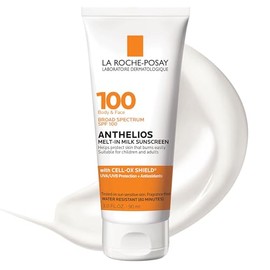La Roche-Posay Anthelios Melt-in Milk Body & Face Sunscreen Lotion Broad Spectrum SPF 100, Oxybenzone & Octinoxate Free, Sunscreen for Kids, Adults & 