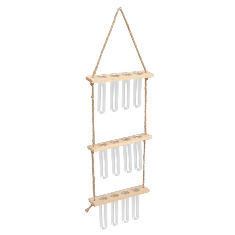 3 Tiered Wall Hanging Plant Terrarium with 12 Test Tubes
