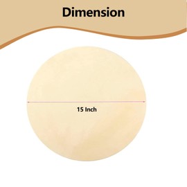 Cmanzhi 15" Round Baking Stone for Grill Oven, Heavy Duty Cordierite Bread Cooking Pan, Thermal Shock Resistant, Ideal for Making Crisp Crust Pizza