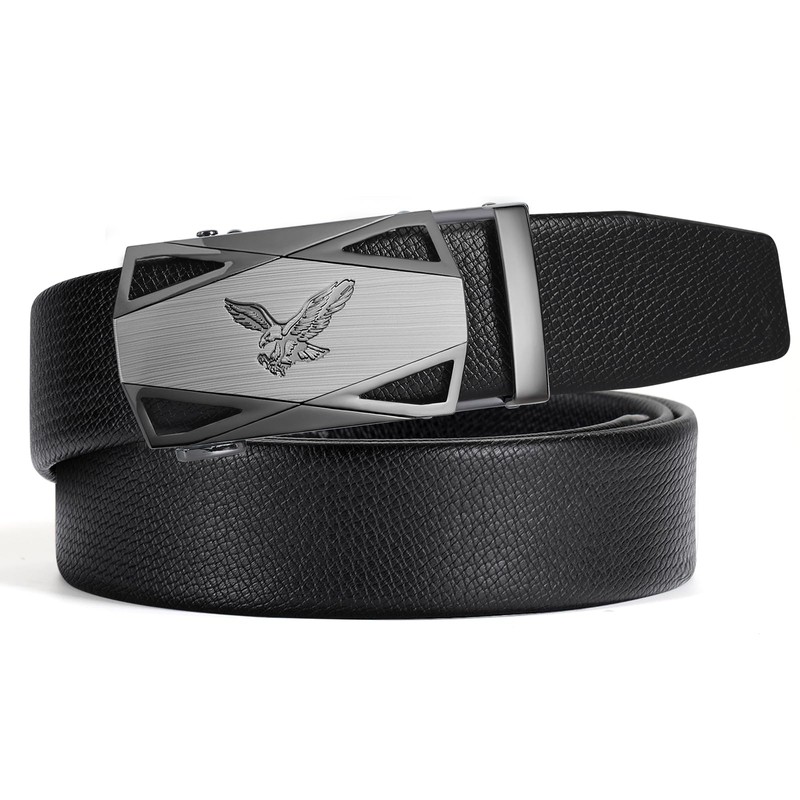 Itiezy Men’s Belt Automatic Ratchet, 35 mm Wide, Leather -