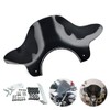 Universal Motorcycle Cruiser Windshield Windscreen With Mounting Kit (Black)