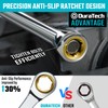 DURATECH Extra Long Anti-Slip Ratcheting Wrench Set, Double Box End