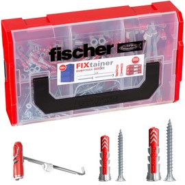 fischer 541106 FixTainer, Grey/Red, Set of 200 Pieces