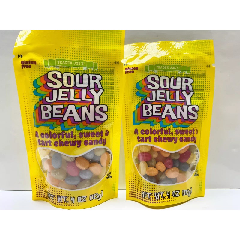 Trader Joe's 2 Packs Trader Joe’s Sour Jelly Beans Colorful