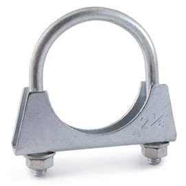 Ohio Diesel Parts Heavy Duty Muffler/Exhaust Clamp 2-1/8" Inch - Saddle Style with U-Bolt -Zinc (1-Pack)