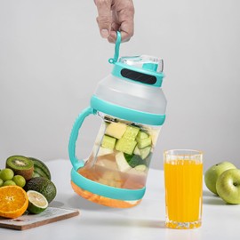 CNCEST Portable Juice Extractor, 2L Electric Blender, Large Capacity Six Blades Blender, Type-C Rechargeable Travel Juicer Cup for Making Nutritious Juices, Vegetable Juices, Milkshakes (Blue)