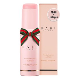 KAHI Wrinkle Bounce Multi Balm Stick | PDRN Collagen Wrinkle Stick | Korean Skin Care |All-in-One Hydrating Lip Balm Eye Cream Neck Cream Make Up Base & Face Mist Moisture Balm