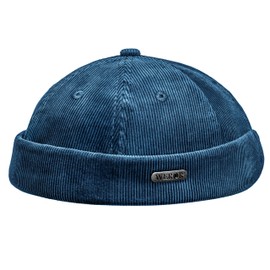 WEROR Weror-449.1 Men's Fishing Hat Sailor Hat Corduroy Cotton Knitted Hat, navy, Unit size