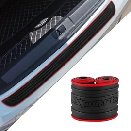 Zufoty Car Rear Bumper Protector, 34 x 2.75 inch Trimmable, Anti-Scratch Rubber Rear Bumper Guard, Universal Non-Slip Trunk Automotive Exterior Accessories for Protecting Trunk