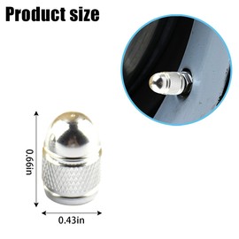 BELOMI 12 Pcs Auto Valve Stem Caps, Aluminum Alloy Colorful Tire Valve Covers, DustProof Metal Air Valve Lids for Car, Truck, Motorcycle, Bike, Universal Vehicle Accessories (Silver)