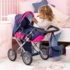 Bayer: Baby Doll City Star Pram in Polka Dots, Blue/Pink
