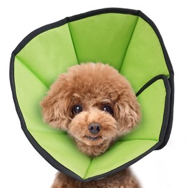 Soft Dog Cone After Surgery: Comfortable Dog Cones Collar for Stop Licking Biting - Adjustable Elizabethan Collar for Dogs fit for Small Medium Large Dogs (Green, S)
