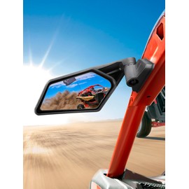 ZIDIYORUO X3 Side Mirrors, Adjustable Folding Maverick X3 Side Mirrors Compatible with Maverick X3 Max XRS XDS Turbo R RR 2017 2018 2019 2020 2021 2022 2023 (With 2pcs of Blind Spot Mirror), Black