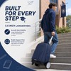 AGSDON Quiet Glide Rolling Backpack with Lunch Box Set -