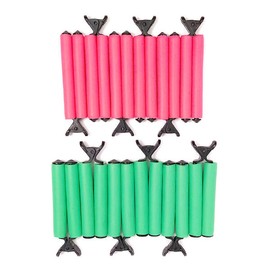 DDY 열펌 두피보호 집게 열기차단 스폰지 타입 12개 세트 DDY Heat Protecting Clip Ins with Scalp Protection and Heat Resistant Sponge Type 12 Piece Set [Small (6 pieces) + Large (6 pieces) One set]