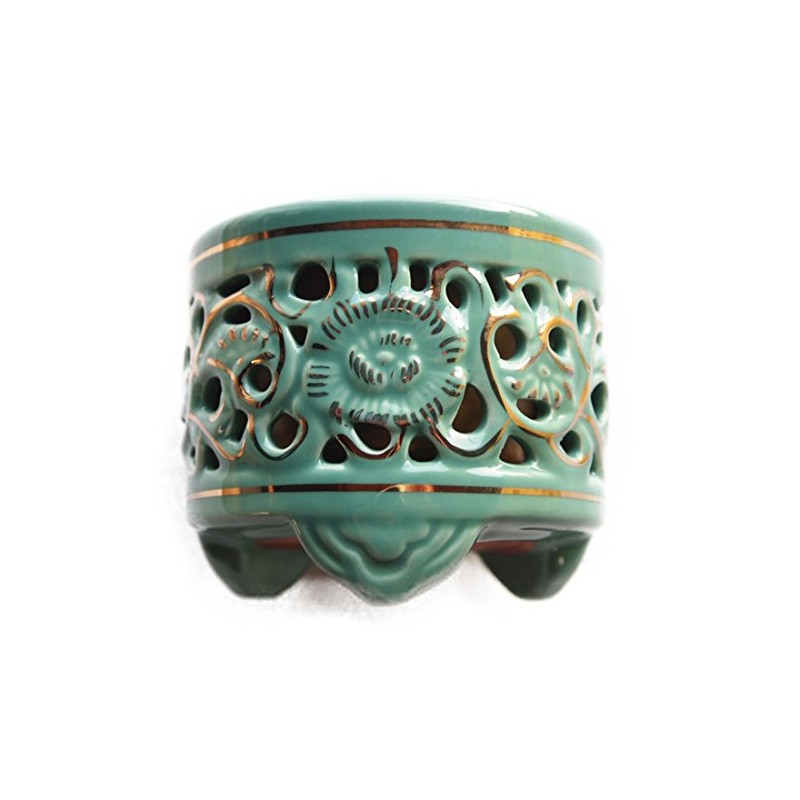 Incense Burner, Jodo Shinshu Buddhist Altar, Higashi, Otani School Crest