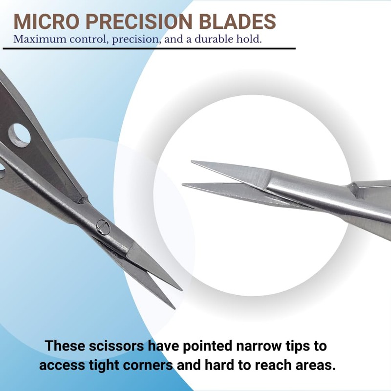 Stainless Steel Castroviejo Micro Scissors Sharp/Shrap Blades Surgical Forceps Dental