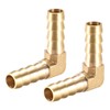 sourcing map 10mm Barb Brass Hose Fitting 90 Degree Elbow