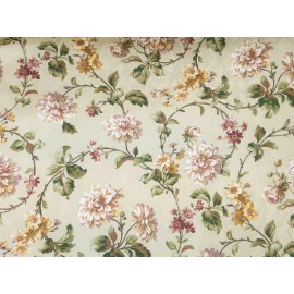 Mill Creek Floral GREEN Home Decor Cotton Drapery Pillow Sewing Fabric BTY