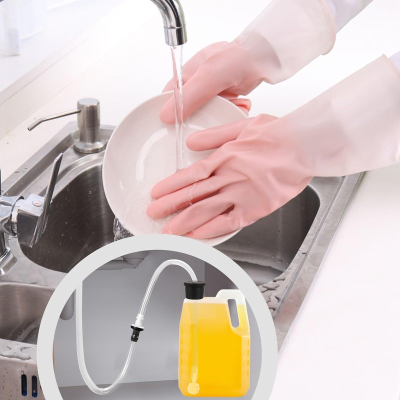 Sink Soap Dispenser, 47" with Check Valve Extension Tube Kit,