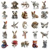 Mistree 50 Stickers Animals Forest, Newspaper Sculpture Animal, 4-5 cm